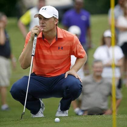 May 25, 2016 - Fort Worth, TX, USA - Jordan Spieth on the 12th green during the Colonial Pro-Am at the Dean & Deluca Invitational on Wednesday, May 25, 2016, in Fort Worth, Texas. Dean & Deluca Invitational Pro-Am - ZUMAm67_