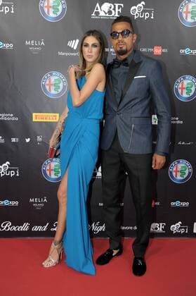 Milan, Red Carpet Bocelli & Zanetti Night Pictured: Melissa Satta, Kevin Prince Boateng  xAlbertoxTerenghix
