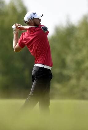 SEBASTIAN SODERBERG of Sweden in action during the 5th Annual D+D REAL Czech Challenge men s golf tournament, which is part of the European Challenge Tour at the Kuneticka Hora Golf Resort, Czech Republic, May 26, 2016. (CTKxPhoto JosefxVostarek) CTKPhotoP201605260442601  JVO 008