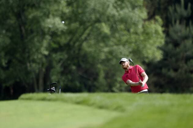 SEBASTIAN SODERBERG of Sweden n action during the 5th Annual D+D REAL Czech Challenge men s golf tournament, which is part of the European Challenge Tour at the Kuneticka Hora Golf Resort, Czech Republic, May 26, 2016. (CTKxPhoto JosefxVostarek) CTKPhotoP201605260447501  JVO 006