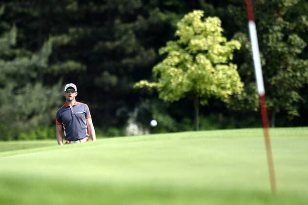 Alexander BJORK of Sweden in action during the 5th Annual D+D REAL Czech Challenge men s golf tournament, which is part of the European Challenge Tour at the Kuneticka Hora Golf Resort, Czech Republic, May 26, 2016. (CTKxPhoto JosefxVostarek) CTKPhotoP201605260447601  JVO 007