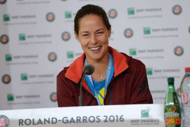 May 26, 2016 - Paris, France - ANA IVANOVIC of Serbia talks with the media after winning her match vs. K. Nara in the French Open. Tennis 2016 - French Open - Day 5 - ZUMAl132