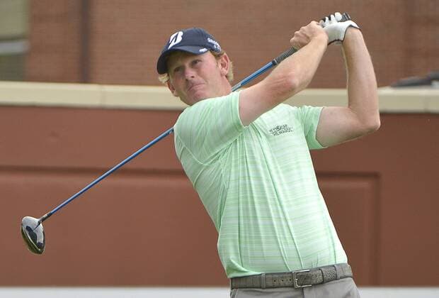 Golf, ProAm Turnier in Fort Worth May 26, 2016 - Fort Worth, TX, USA - Brandt Snedeker on the 1st tee during the first round of the Dean & DeLuca Invitational at Colonial Country Club in Fort Worth, Texas, on Thursday, May 26, 2016. Dean & DeLuca Invitational - ZUMAm67_
