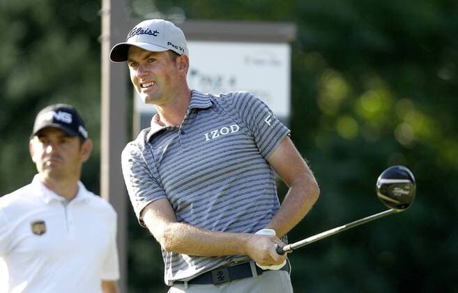 Golf, ProAm Turnier in Fort Worth May 26, 2016 - Fort Worth, TX, USA - Webb Simpson on the 8th tee during the first round of the Dean & DeLuca Invitational at Colonial Country Club in Fort Worth, Texas, on Thursday, May 26, 2016. Dean & DeLuca Invitational - ZUMAm67_