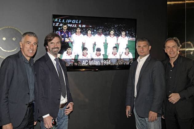 MAURO TASSOTTI, FILIPPO GALLI, DANIELE MASSARO, FRANCO BARESI MILAN 2015-16 - Eröffnung AC Milan