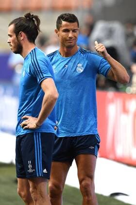 Mailand 27 05 2016 - Champions League, Training Real Madrid: Cristiano Ronaldo-Gareth Bale 