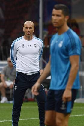 Mailand 27 05 2016 - Champions League, Training Real Madrid: Zinedine Zidane-Cristiano Ronaldo 