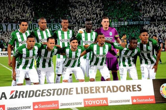 Mannschaftsfoto Atletico Nacional. Atletico Nacional de Medellin. Copa Libertadores 2016. 19 de mayo de 2016. Estadio: Atanasio Girardot de la ciudad de Medellin, Colombia.