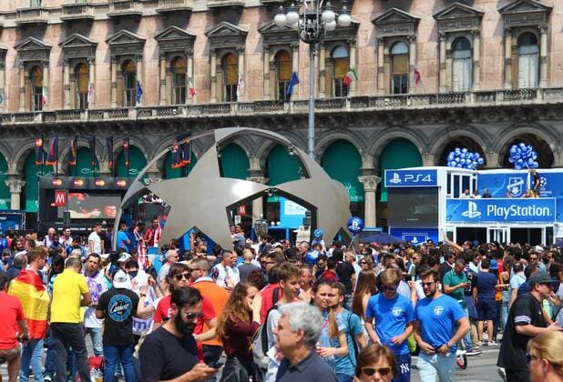 SOCCER - CL final, Madrid vs Atletico MILANO,ITALY,28.MAY.16 - SOCCER - UEFA Champions League, final, Real Madrid CF vs Atletico Madrid. Image shows fans. GEPAxpictures xCh.xKelemen