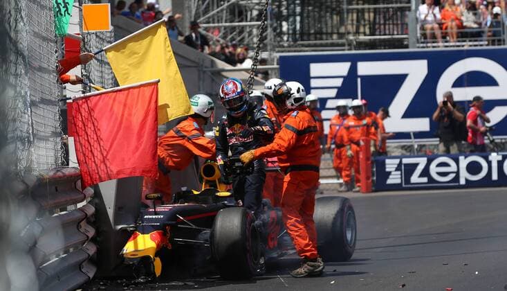 Crash, Max Verstappen, Red Bull Racing, formula 1 GP, Monaco 28.05.2016 Photo:mspb Jerry Andre Crash, Max Verstappen, formula 1 GP, Monaco