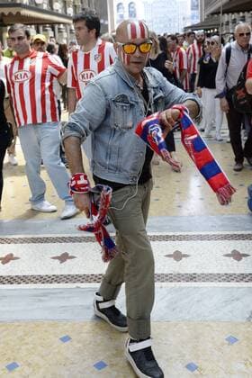Milano 28 05 2016 - finale Champions League Atletico Madrid-Fans auf der Piazza Duomo 