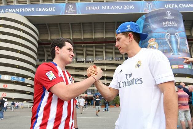 SOCCER - CL final, Madrid vs Atletico MILANO,ITALY,28.MAY.16 - SOCCER - UEFA Champions League, final, Real Madrid CF vs Atletico Madrid. Image shows fans. GEPAxpictures xCh.xKelemen