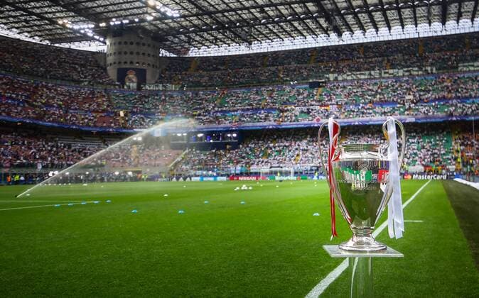 SOCCER - CL final, Madrid vs Atletico MILANO,ITALY,28.MAY.16 - SOCCER - UEFA Champions League, final, Real Madrid CF vs Atletico Madrid. Image shows the trophy. GEPAxpictures xCh.xKelemen