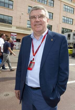 Monaco, Monte Carlo - May 28, 2016: FIA Formula One World Championship WM Weltmeisterschaft with IOC President Thomas Bach Monaco F1 Grand Prix