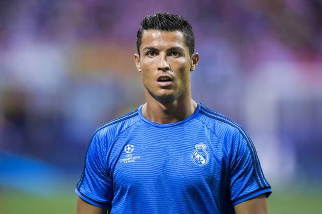 160528 Real Madrids Cristiano Ronaldo under uppvärmningen inför finalen i Champions League mellan Real Madrid och Atletico Madrid den 28 maj 2016 i Milano.  Copyright: JOELxMARKLUND BB160528JM017