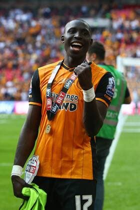 Hull s Mohamed Diame celebrates promotion during the Skybet Championship Play Off Final match at Wembley Stadium. Photo credit should read: Philip Oldham Sportimage EDITORIAL USE ONLY. No use with unauthorised audio, video, data, fixture lists, club league logos or live services. Online in-match use limited to 120 images, no video emulation. No use in betting, games or single club league player publications.
