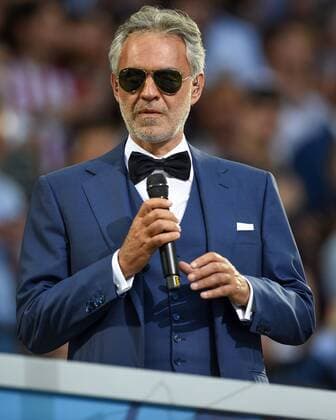 FUSSBALL CHAMPIONS LEAGUE FINALE SAISON 2015 2016 Real Madrid - Atletico Madrid 28.05.2016 Andrea Bocelli singt auf der Eröffnungszeremonie 