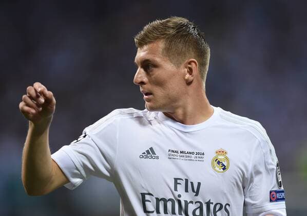 FUSSBALL CHAMPIONS LEAGUE FINALE SAISON 2015 2016 Real Madrid - Atletico Madrid 28.05.2016 Toni Kroos (Real Madrid) 