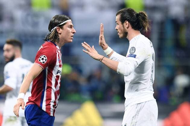 Mg Milano 28 05 2016 - finale Champions League Real Madrid-Atletico Madrid: Gareth Bale-Filipe Luis 