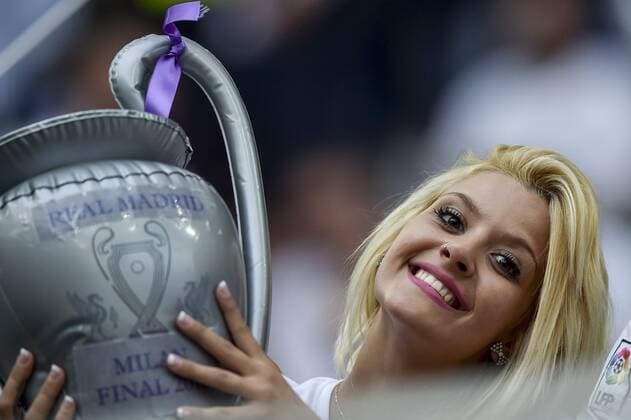 May 28, 2016 - Milan, Italy - Real Madrid supporter during the UEFA Champions League Final between Real Madrid and Atletico Madrid Atletico Madrid at Stadio San Siro, Milan, Italy on 28 May 2016 (Photo by Real Madrid v Club Atletico de Madrid - UEFA Champions League Final  - ZUMAn230