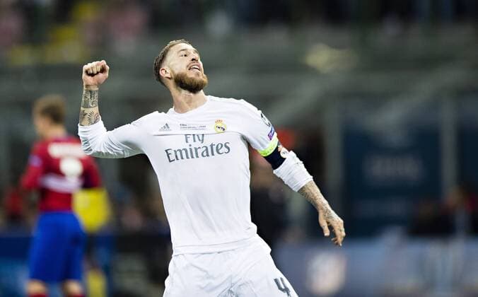 Mailand, 28.05.2016, Giuseppe Meazza Torjubel: Sergio Ramos (Real) Real Madrid - Atletico Madrid mm