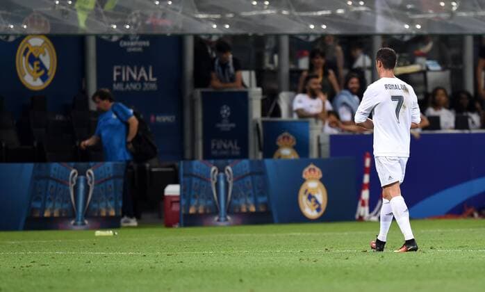FUSSBALL CHAMPIONS LEAGUE FINALE SAISON 2015 2016 Real Madrid - Atletico Madrid 28.05.2016 Cristiano Ronaldo (Real Madrid) 