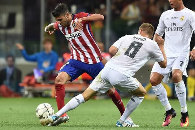 Augusto Fernandez Atletico, Toni Kroos Real. Milano 28-05-2016 Stadio San Siro Real Madrid - Atletico Football Champions League Final . andreaxstaccioli