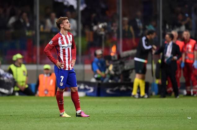 FUSSBALL CHAMPIONS LEAGUE FINALE SAISON 2015 2016 Real Madrid - Atletico Madrid 28.05.2016 Antoine Griezmann (Atletico Madrid) ist enttaeuscht 