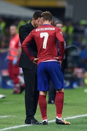 Mg Mailand 28 05 2016 - finale Champions League Real Madrid-Atletico Madrid: Diego Simeone-Antoine Griezmann 