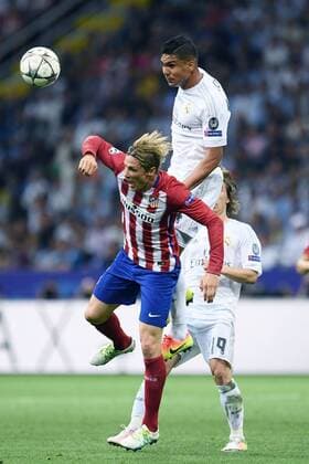 Mg Mailand 28 05 2016 - finale Champions League Real Madrid-Atletico Madrid: Casemiro-Sergio Ramos-Fernando Torres 