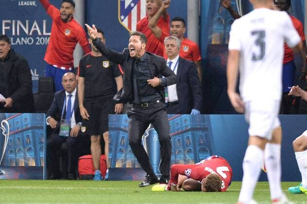 Diego Simeone (coach ATLETICO MADRID) - COLERE FOOTBALL : Real Madrid vs Atletico Madrid - Champions League - Finale - 28 05 2016 AnthonyBIBARD FEP 
