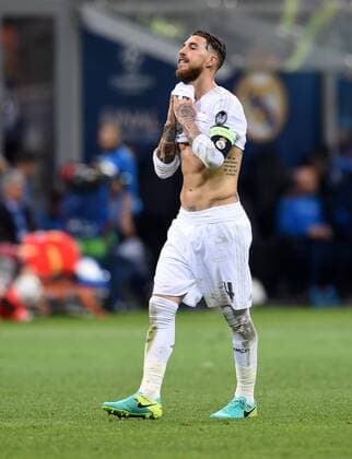 FUSSBALL CHAMPIONS LEAGUE FINALE SAISON 2015 2016 Real Madrid - Atletico Madrid 28.05.2016 Sergio Ramos (Real Madrid) 