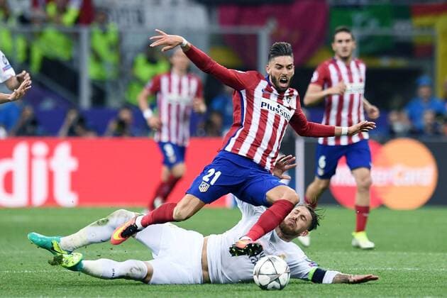 Mg Mailand 28 05 2016 - finale Champions League Real Madrid-Atletico Madrid: Sergio Ramos-Yannick Carrasco 