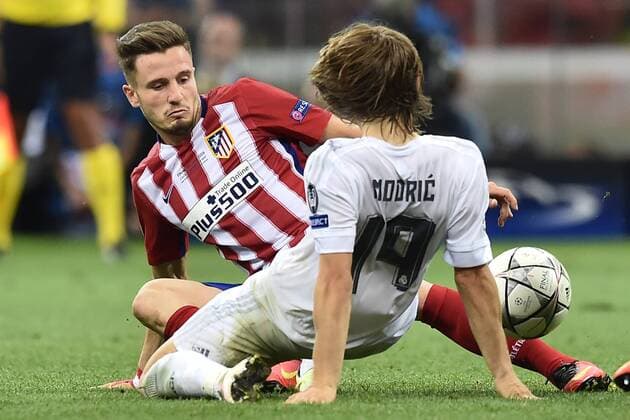 Luka Modric Real, Antoine Griezmann Atletico. Milano 28-05-2016 Stadio San Siro Real Madrid - Atletico Football Champions League Final . andreaxstaccioli