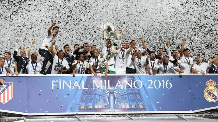 Fußball, Real Madrid gewinnt Champions League Finale in Mailand Mg Mailand 28 05 2016 - finale Champions League Real Madrid-Atletico Madrid: Real Madrid 