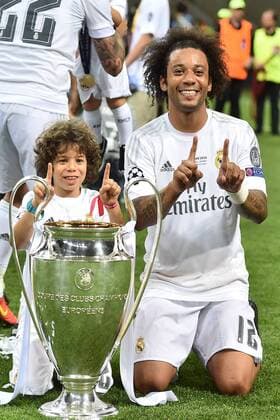 Marcelo Real. Celebration with the cup. Milano 28-05-2016 Stadio San Siro Real Madrid - Atletico Football Champions League Final . andreaxstaccioli