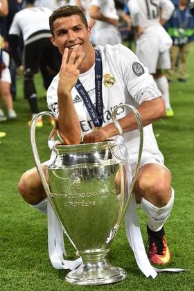 Cristiano Ronaldo Real. Celebration with the cup. Milano 28-05-2016 Stadio San Siro Real Madrid - Atletico Football Champions League Final . andreaxstaccioli