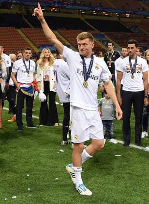 FUSSBALL CHAMPIONS LEAGUE FINALE SAISON 2015 2016 Real Madrid - Atletico Madrid 28.05.2016 Toni Kroos (Real Madrid) 
