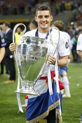 Real Madrid s Mateo Kovacic celebrates the victory in the UEFA Champions League 2015 2016 Final match.May 28,2016.  (2016052859)