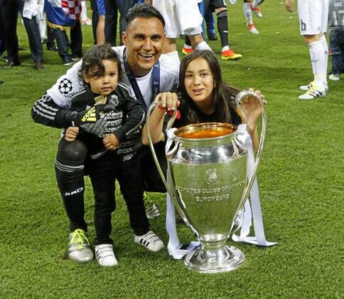 Champions League final between Real Madrid and Atletico. In this picture, Keylor Navas celebrates the title. xRAFAxCASALx 