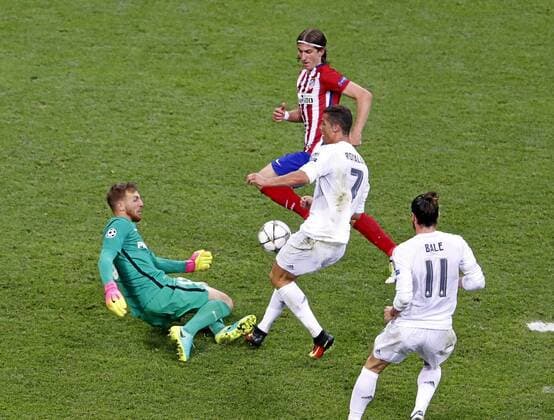 Champions League final between Real Madrid and Atletico at San Siro. In this picture, Oblak and Cristiano Ronaldo. xFOTOxCHEMAxREYx 