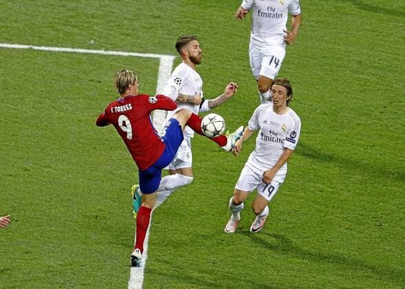 Champions League final between Real Madrid and Atletico at San Siro. In this picture, Torres and Sergio Ramos. xFOTOxCHEMAxREYx 