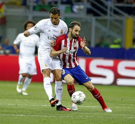 Champions League final between Real Madrid and Atletico at San Siro. In this picture, Cristiano Ronaldo and Juanfran. xRAFAxCASALx 