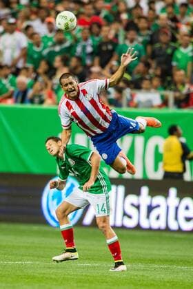 Paraguay D Paulo Da Silva (14) during the International Friendly Länderspiel Soccer Game between Mexico and Paraguay on Saturday May 28, 2016 at the Georgia Dome, in Atlanta, GA. Soccer 2016: Paraguay vs Mexico MAY 28 - ZUMAc04_