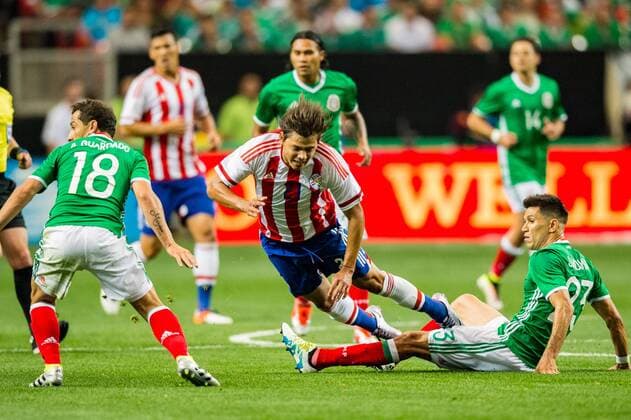 Paraguay M Oscar Romero (21) during the International Friendly Länderspiel Soccer Game between Mexico and Paraguay on Saturday May 28, 2016 at the Georgia Dome, in Atlanta, GA. Soccer 2016: Paraguay vs Mexico MAY 28 - ZUMAc04_