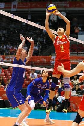 Shuai Jiao (CHN), MAY 28, 2016 - Volleyball : Men s Volleyball World Final Qualification for the Rio de Janeiro Olympics 2016 match between France 3-1 China at Tokyo Metropolitan Gymnasium, Tokyo, Japan. NOxTHIRDxPARTYxSALES.  (ipha023399)