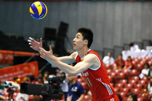 Xin Geng (CHN), MAY 28, 2016 - Volleyball : Men s Volleyball World Final Qualification for the Rio de Janeiro Olympics 2016 match between France 3-1 China at Tokyo Metropolitan Gymnasium, Tokyo, Japan. NOxTHIRDxPARTYxSALES.  (ipha023426)