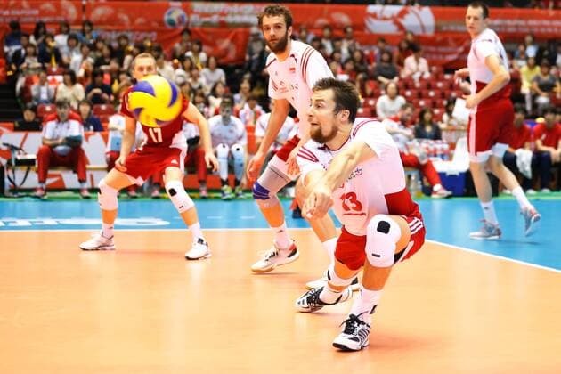 Poland team group Mannschaftsbild Totale (POL), MAY 28, 2016 - Volleyball : Men s Volleyball World Final Qualification for the Rio de Janeiro Olympics 2016 match between Poland 3-2 Canada at Tokyo Metropolitan Gymnasium, Tokyo, Japan. NOxTHIRDxPARTYxSALES.  (ipha023500)