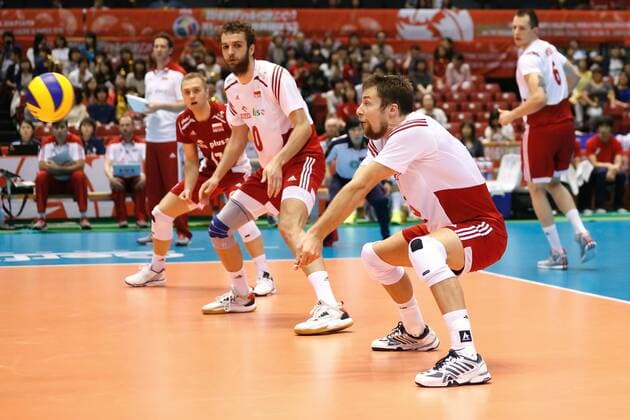 Poland team group Mannschaftsbild Totale (POL), MAY 28, 2016 - Volleyball : Men s Volleyball World Final Qualification for the Rio de Janeiro Olympics 2016 match between Poland 3-2 Canada at Tokyo Metropolitan Gymnasium, Tokyo, Japan. NOxTHIRDxPARTYxSALES.  (ipha023502)
