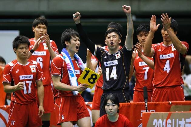Japan national team Nationalteam group (JPN), MAY 28, 2016 - Volleyball : Men s Volleyball World Final Qualification for the Rio de Janeiro Olympics 2016 match between Japan 3-1 Venezuela at Tokyo Metropolitan Gymnasium, Tokyo, Japan. NOxTHIRDxPARTYxSALES.  (ipha023834)